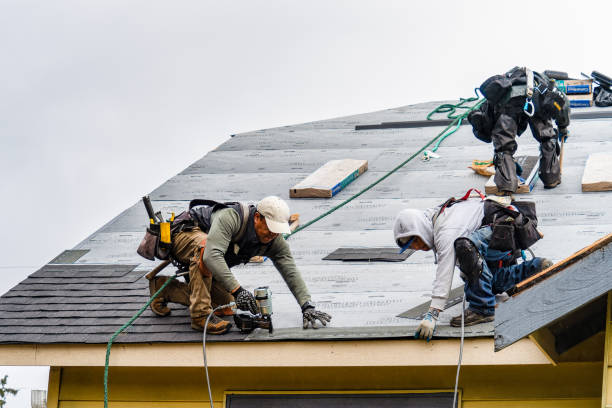 Professional Gutter Installation technician working in Boone, CO